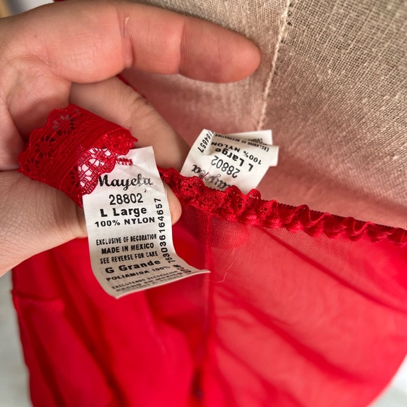 Vintage Ruffle Sheer Nightgown Robe Set Size L Sabrina Carpenter Style Teddy - Picture 11 of 12